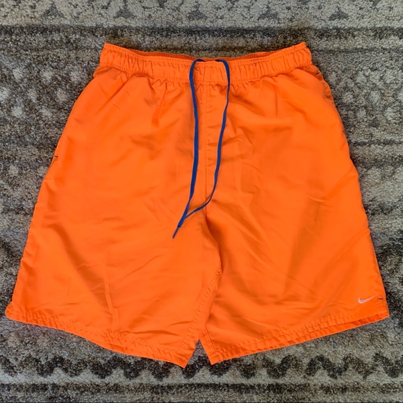 orange nike swim trunks